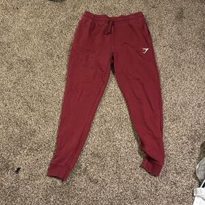 Burgundy/Red gymshark joggers